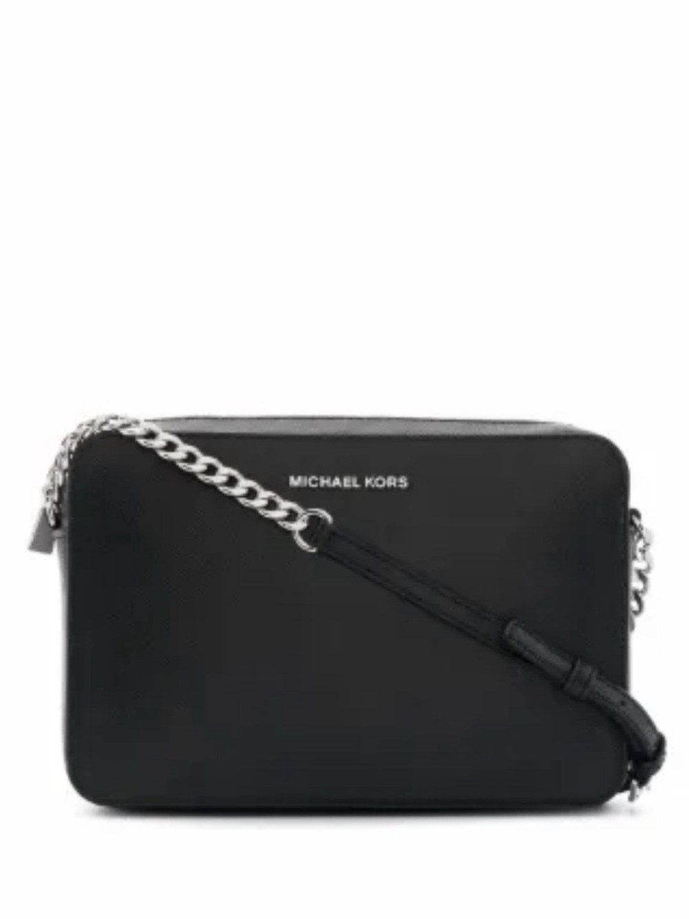 Michael Kors Black Leather Jet Set Crossbody Purse